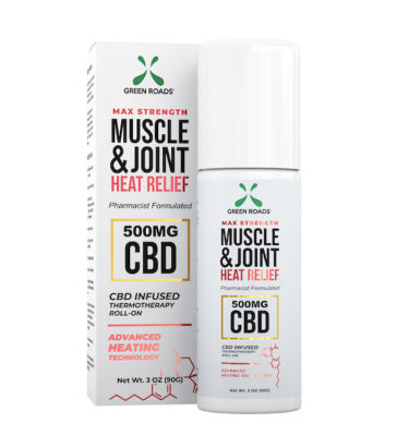 Green Roads Heating Muscle & Joint Roll-On CBD Cream Box-of-4 (Choose Strength)