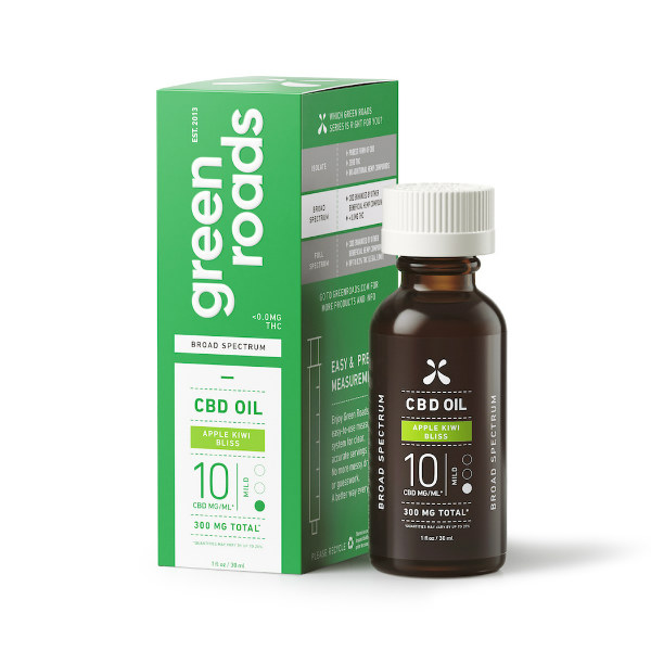 Green Roads Broad Spectrum CBD Oil Tincture Box-of-4 (Choose Strength & Flavor)