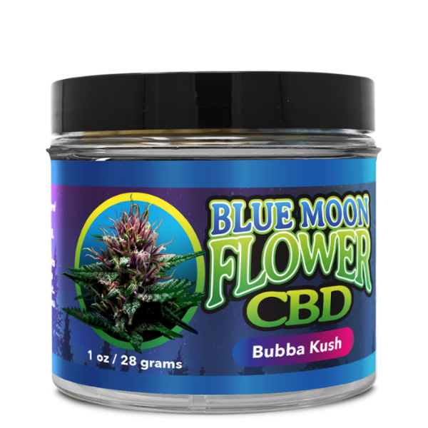 Blue Moon Hemp CBD Flower Buds Bubba Kush (Choose Size)
