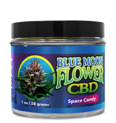 Blue Moon Hemp CBD Flower Buds Sour Space Candy (Choose Size)