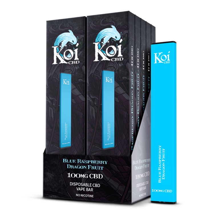 KOI CBD Disposable Vape Bar Comes in 3 delicious flavors